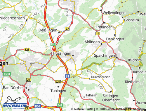 MICHELIN-Landkarte Trossingen - ViaMichelin