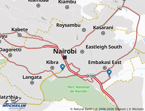 Mapa MICHELIN Ziwani - ViaMichelin