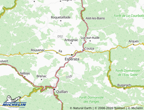 MICHELIN Espéraza map - ViaMichelin
