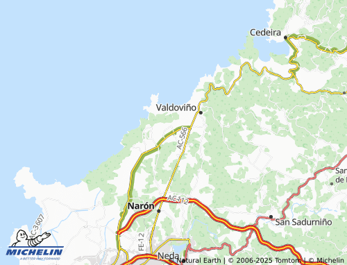 MICHELIN Lago (Santiago) map - ViaMichelin