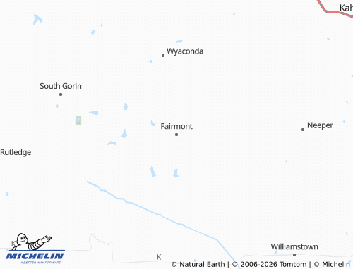 Mapa MICHELIN Fairmont - ViaMichelin