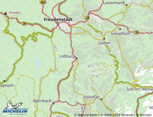 Mapa MICHELIN Loßburg - ViaMichelin
