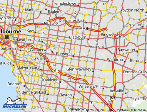 MICHELIN Burwood map - ViaMichelin