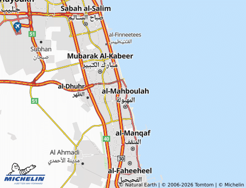 MICHELIN Al Fintas 3 map - ViaMichelin