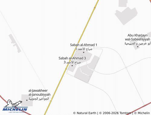 MICHELIN Sabah Al Ahmad 2 Block 5 map - ViaMichelin
