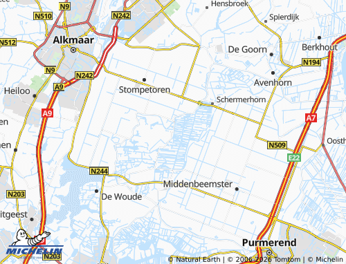 MICHELIN Grootschermer map - ViaMichelin