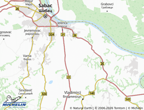 Carte MICHELIN Žabar - ViaMichelin
