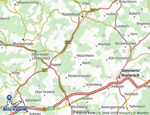 MICHELIN Wüschheim map - ViaMichelin