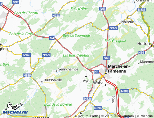Mappa MICHELIN Hogne - ViaMichelin
