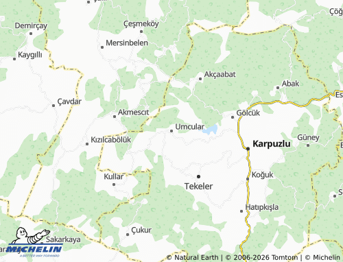 MICHELIN Umcular map - ViaMichelin