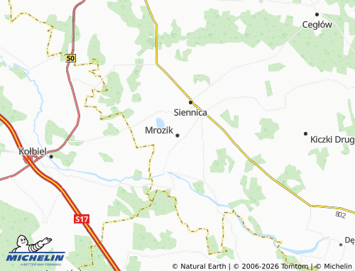 MICHELIN Mrozik map - ViaMichelin