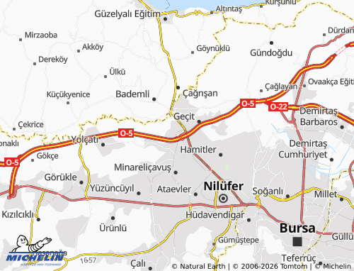 Mapa MICHELIN Balat - ViaMichelin