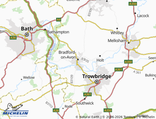 MICHELIN Bradford-on-Avon map - ViaMichelin