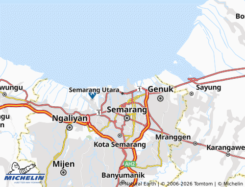 MICHELIN Semarang Utara map - ViaMichelin