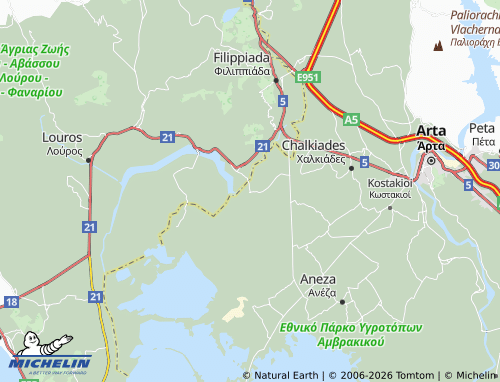 Carte MICHELIN Agios Spyridonas - ViaMichelin