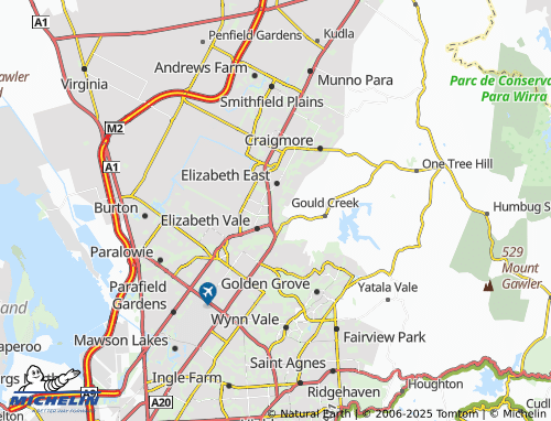 MICHELIN Hillbank map - ViaMichelin