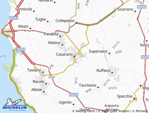 Mapa MICHELIN Casarano - ViaMichelin