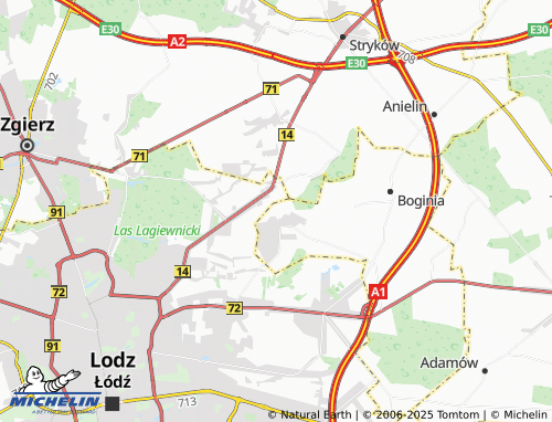 MICHELIN Dąbrówka map - ViaMichelin