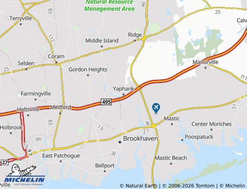 Mapa MICHELIN Yaphank - ViaMichelin