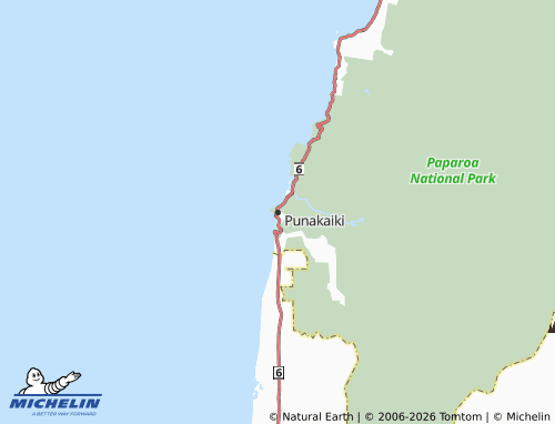 Mapa MICHELIN Punakaiki - ViaMichelin
