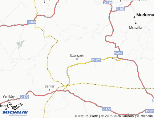 Mappa MICHELIN Uzunçam - ViaMichelin