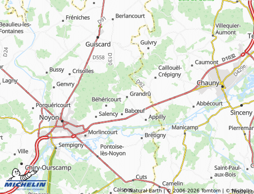 MICHELIN Grandrû map - ViaMichelin