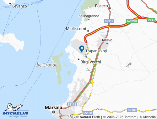 Carte MICHELIN Birgi Vecchi - ViaMichelin