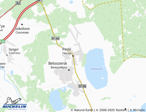 MICHELIN Peski map - ViaMichelin