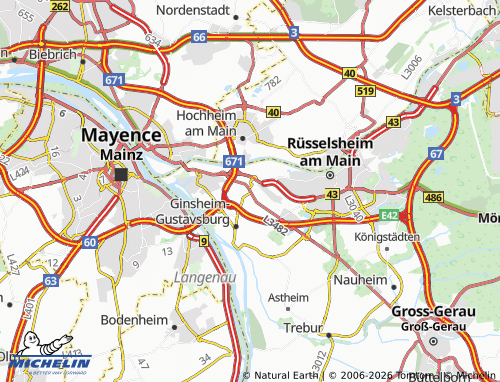 MICHELIN Bischofsheim map - ViaMichelin