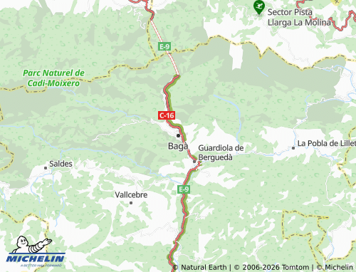 MICHELIN Bagà map - ViaMichelin