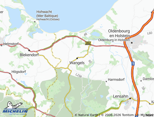 Mapa MICHELIN Wangels - ViaMichelin