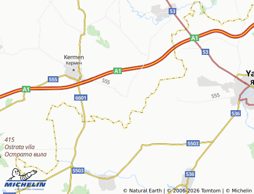 MICHELIN Bozadzhii map - ViaMichelin