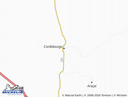 Mapa MICHELIN Cordisburgo - ViaMichelin
