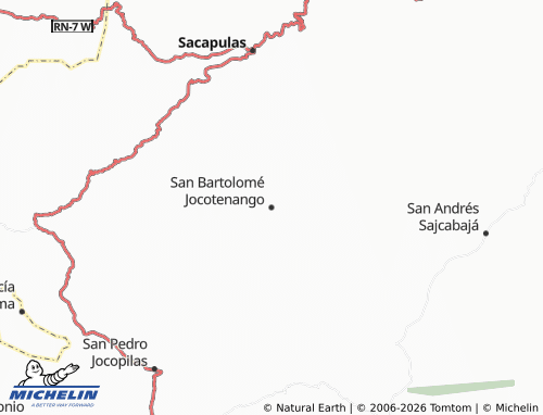Kaart MICHELIN San Bartolomé Jocotenango - ViaMichelin