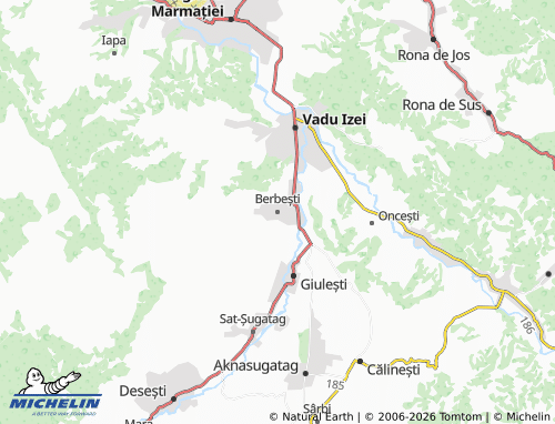 Mapa MICHELIN Berbești - ViaMichelin