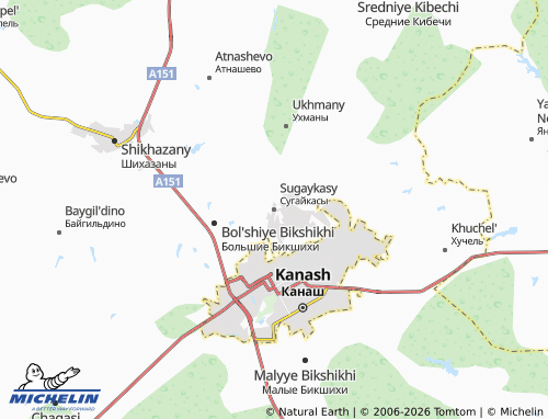 MICHELIN-Landkarte Sugaykasy - ViaMichelin