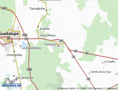 MICHELIN La Sierra map - ViaMichelin