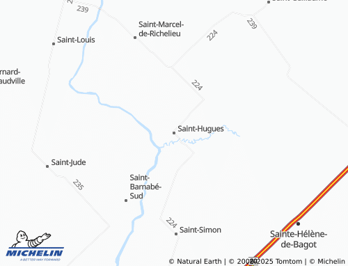 MICHELIN Saint-Hugues map - ViaMichelin