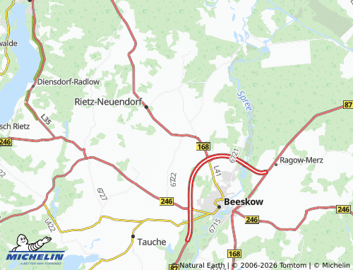 Mappa MICHELIN Groß Rietz - ViaMichelin