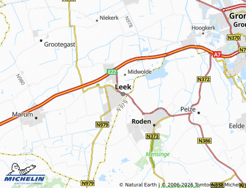 MICHELIN Leek map - ViaMichelin