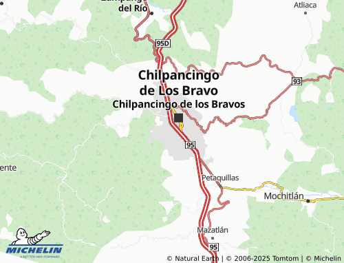 MICHELIN Universitarios Unidos por Guerrero map - ViaMichelin