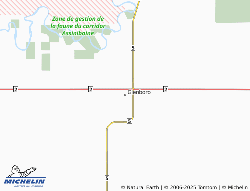 MICHELIN Glenboro map - ViaMichelin