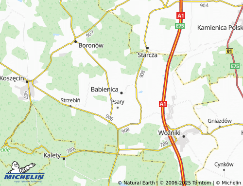 MICHELIN Babienica map - ViaMichelin