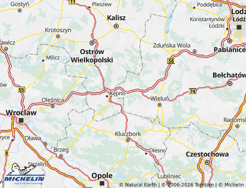 Carte MICHELIN Wieruszowski - ViaMichelin