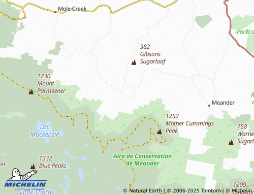 MICHELIN Western Creek map - ViaMichelin