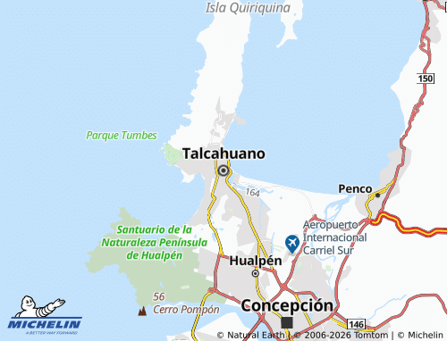 Carte MICHELIN Talcahuano - ViaMichelin