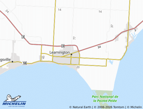 MICHELIN-Landkarte Leamington - ViaMichelin