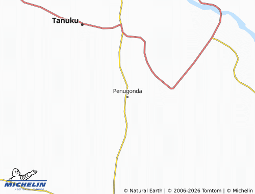 MICHELIN Penugonda map - ViaMichelin