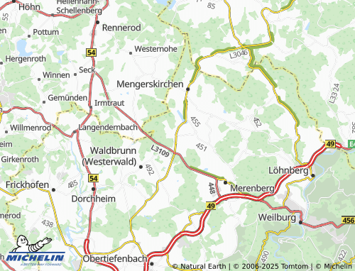 MICHELIN Waldernbach map - ViaMichelin