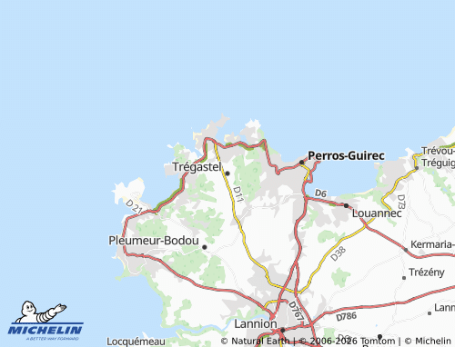 MICHELIN Trégastel map - ViaMichelin